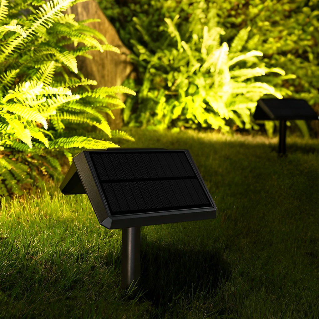 Adjustable Solar LED Landscape Spotlight Waterproof Outdoor Lawn & Path Lighting Black ABS PC IP65
