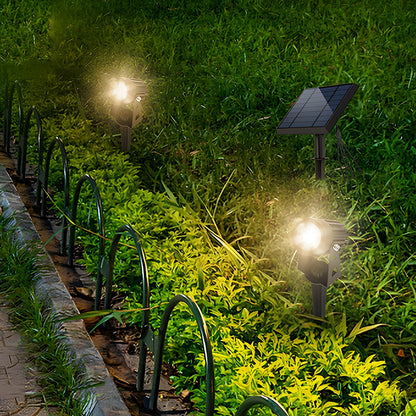 Solar Landscape Spotlight 2-Light 4-Light 270° Adjustable Die-Cast Aluminum Dual CCT IP54 Dusk-to-Dawn