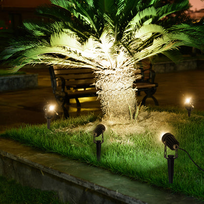 Solar Landscape Spotlight 2-Light 4-Light 270° Adjustable Die-Cast Aluminum Dual CCT IP54 Dusk-to-Dawn