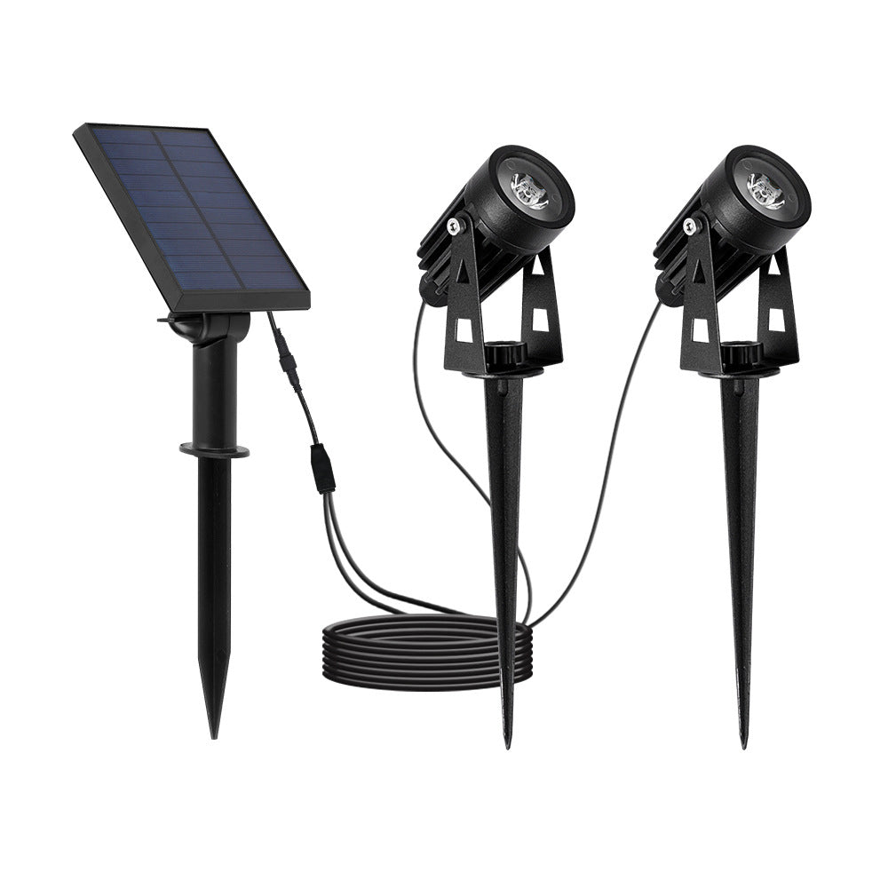 Solar Landscape Spotlight 2-Light 4-Light 270° Adjustable Die-Cast Aluminum Dual CCT IP54 Dusk-to-Dawn