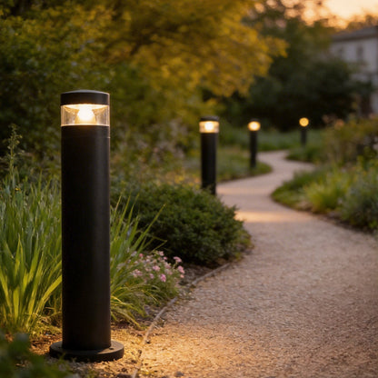 Residential Bollard Light Hardwired Die-Cast Aluminum LED Garden Path Light