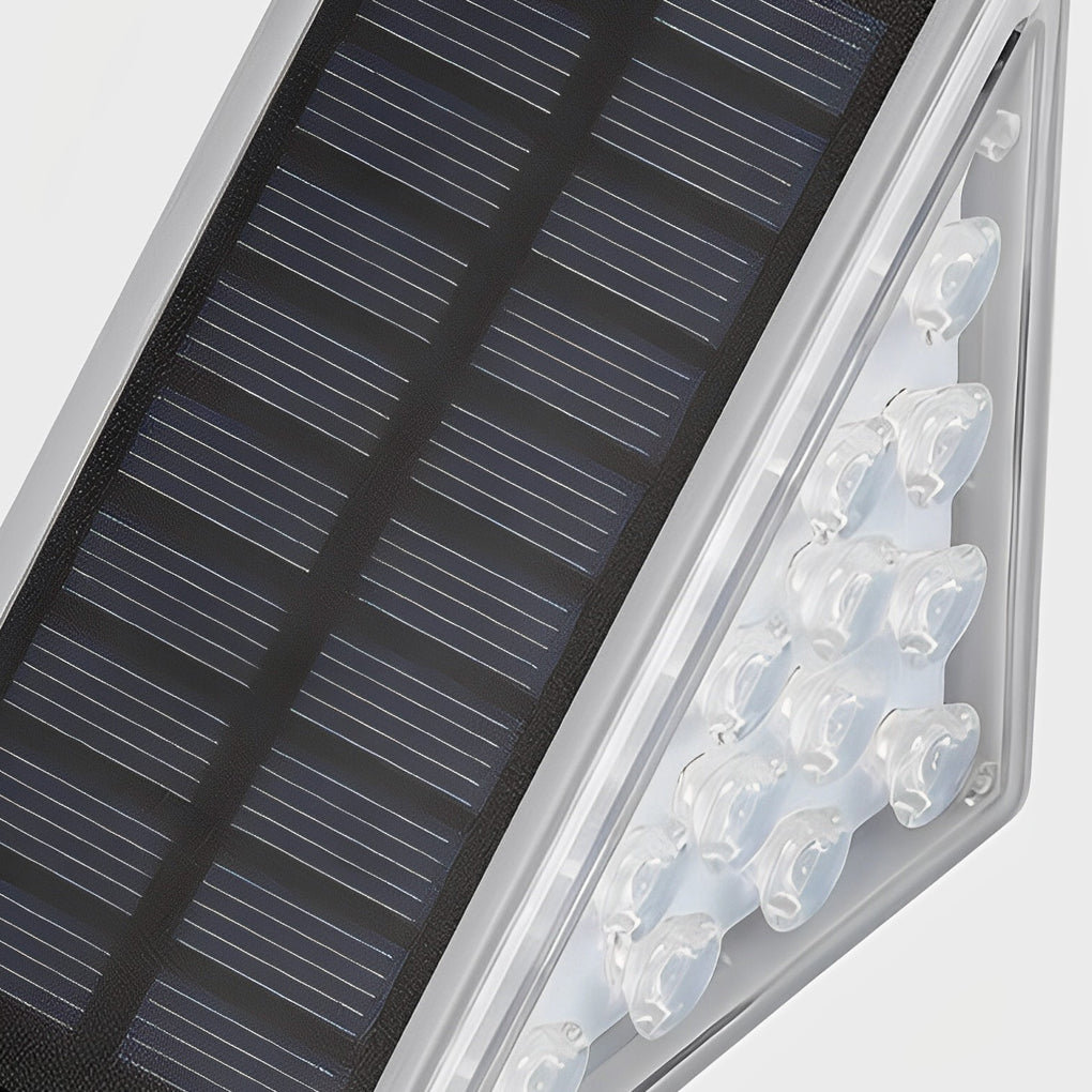 Solar Powered Lights for Steps Modern Waterproof Triangle PC Gray Dual CCT Outdoor
