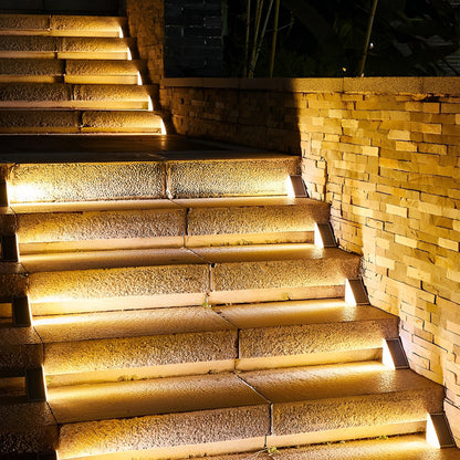 Solar Powered Lights for Steps Modern Waterproof Triangle PC Gray Dual CCT Outdoor