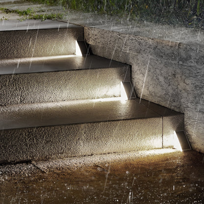Solar Powered Lights for Steps Modern Waterproof Triangle PC Gray Dual CCT Outdoor