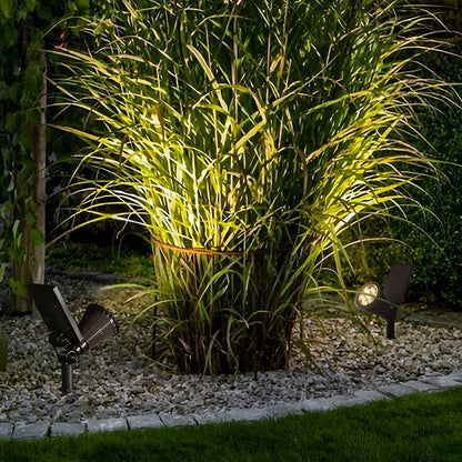 Solar Powered Outdoor Spotlight ABS 7W 490LM Warm White RGB IP65 4400mAh Landscape
