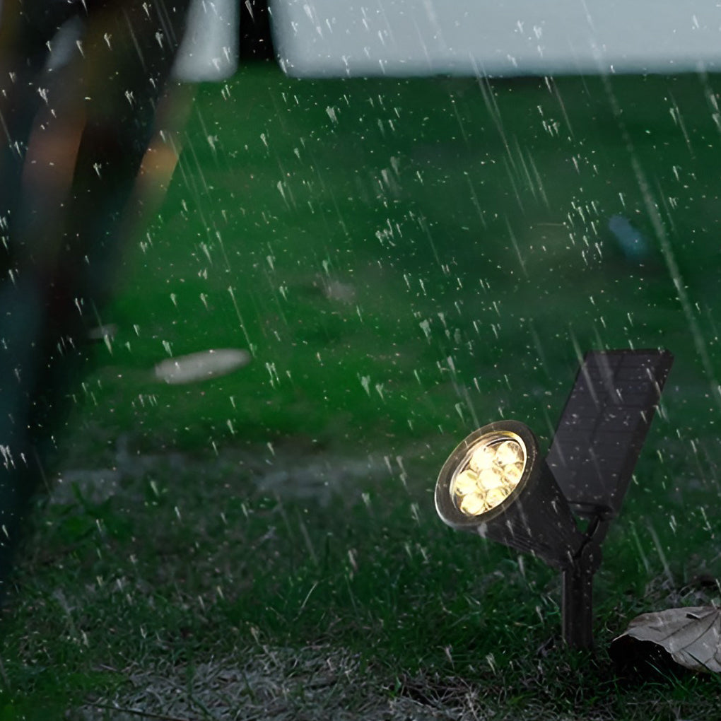 Solar Powered Outdoor Spotlight ABS 7W 490LM Warm White RGB IP65 4400mAh Landscape