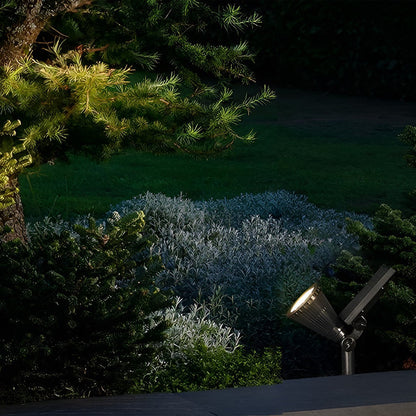 Solar Powered Outdoor Spotlight ABS 7W 490LM Warm White RGB IP65 4400mAh Landscape