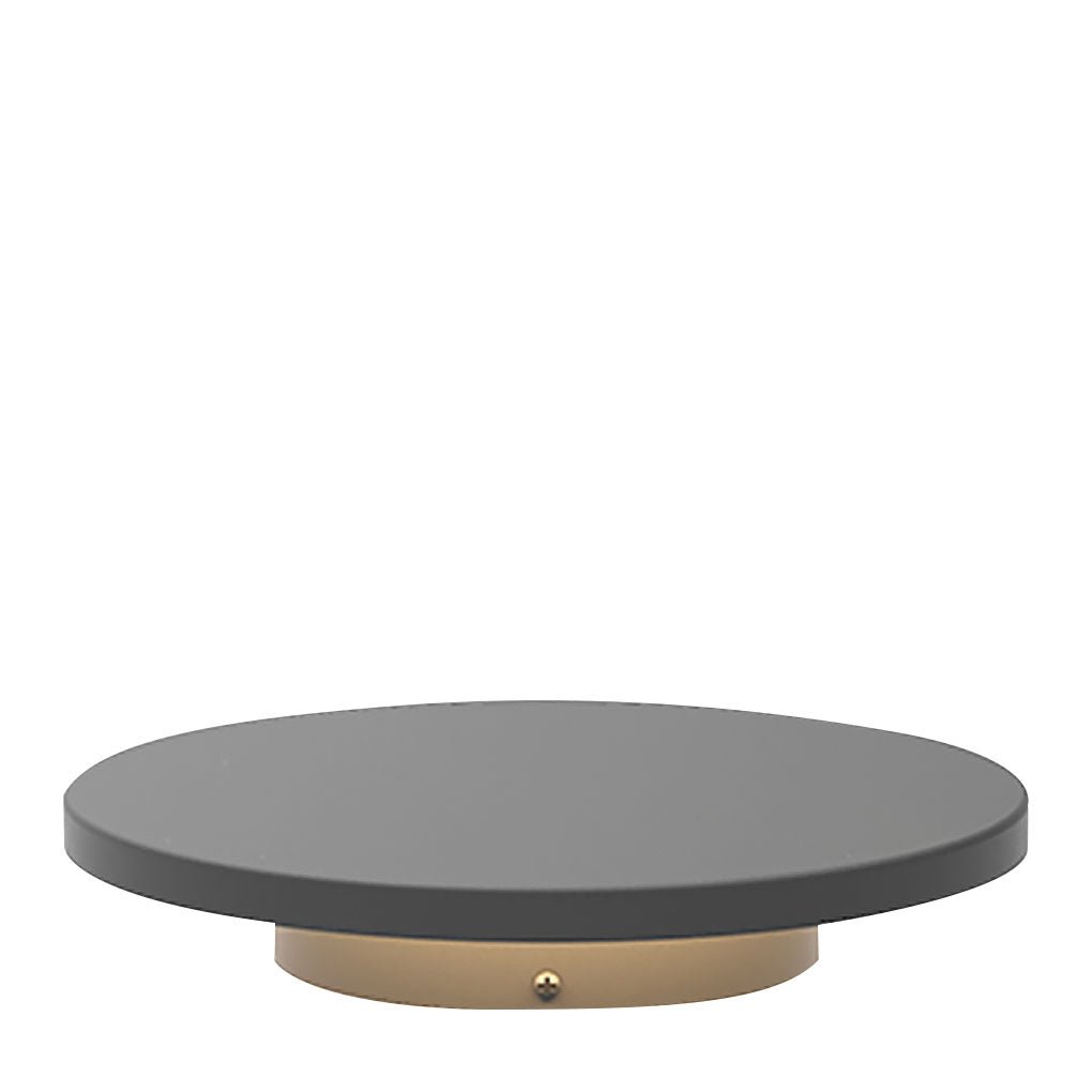 Round Solar Hardwired Lawn Ground Light Die-Cast Aluminum Ring Halo Bottom Emitting LED IP65