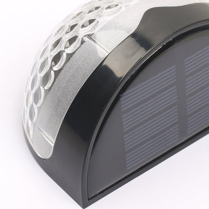 Waterproof Solar Fence Wall Light Plastic ABS PC Black White IP44 70LM 3000K Entrance Porch Garden Step
