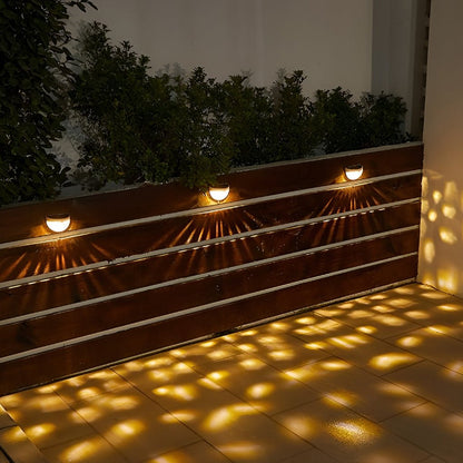 Waterproof Solar Fence Wall Light Plastic ABS PC Black White IP44 70LM 3000K Entrance Porch Garden Step