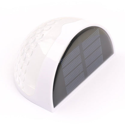 Waterproof Solar Fence Wall Light Plastic ABS PC Black White IP44 70LM 3000K Entrance Porch Garden Step