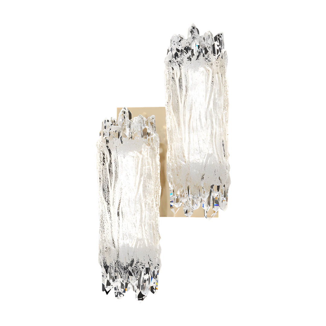 Modern Crystal LED Wall Sconce – Minimalist Gold Aluminum Luxury Wall Light
