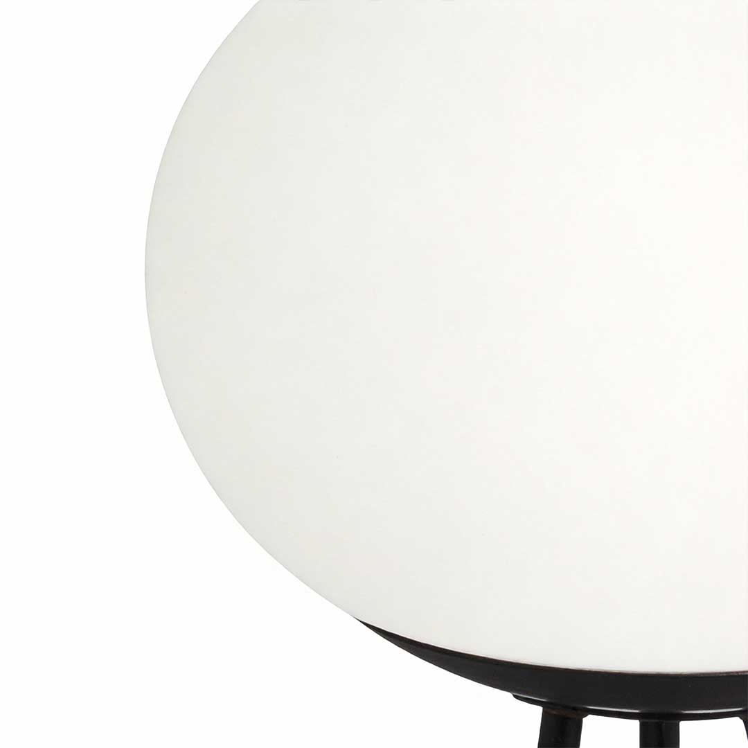 Solar Tripod Globe LED Outdoor Floor Lamp IP65 3-Step CCT Metal PE Dusk-to-Dawn