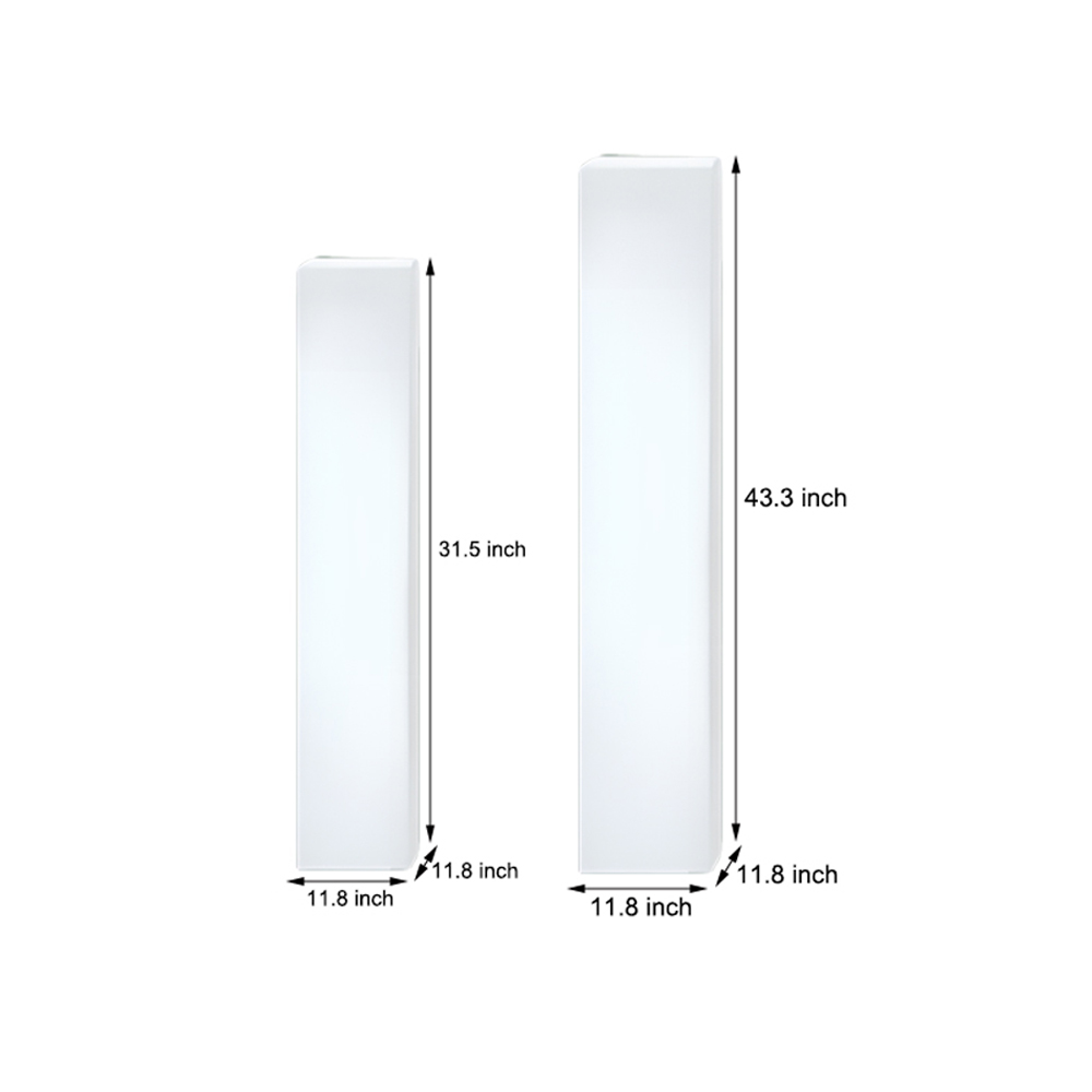 Square PE Glowing Outdoor Floor Lamp IP65 Dimmable RGB+CCT Remote 5W Landscape