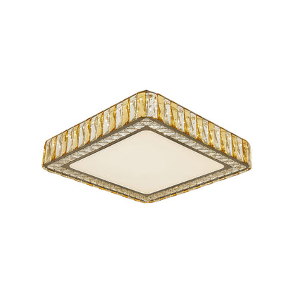 Crystal Flush Mount Round Square Rectangle Chrome Mid-Profile