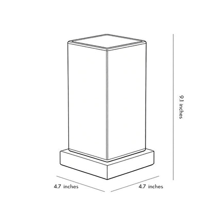 Nordic Cube Wood Frosted Glass Table Lamp Touch Remote Three Colour Temps G9 USB