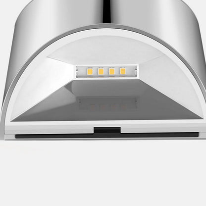 Outdoor Wall Sconce Stainless Steel Silver LED Warm White or Daylight