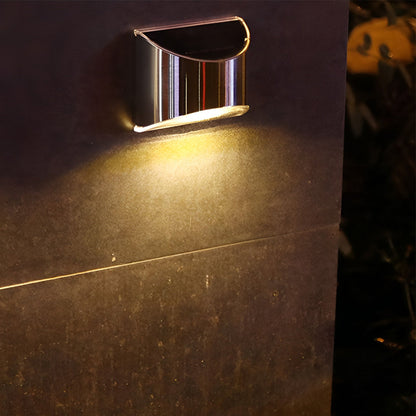 Outdoor Wall Sconce Stainless Steel Silver LED Warm White or Daylight