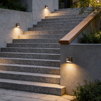 Outdoor Wall Sconce Stainless Steel Silver LED Warm White or Daylight