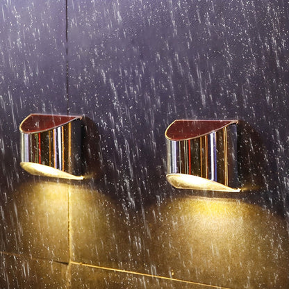 Outdoor Wall Sconce Stainless Steel Silver LED Warm White or Daylight
