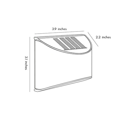 Outdoor Wall Sconce Stainless Steel Silver LED Warm White or Daylight
