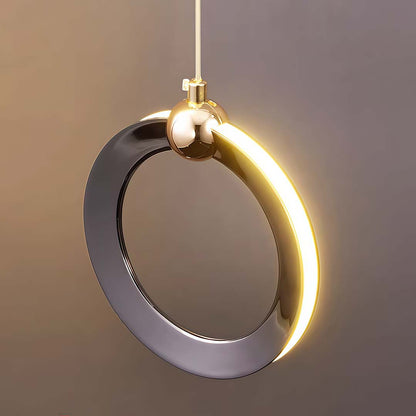 Silicone Ring Cluster Staircase Chandelier Black Gold Stainless Steel Dimmable 3000K–6000K Remote 7 Configurations