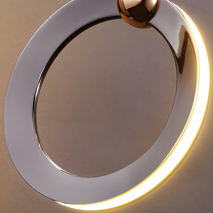 Silicone Ring Cluster Staircase Chandelier Black Gold Stainless Steel Dimmable 3000K–6000K Remote 7 Configurations