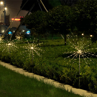 Solar Starburst Garden Lights 200 LED Firework Stake Lights Outdoor IP65