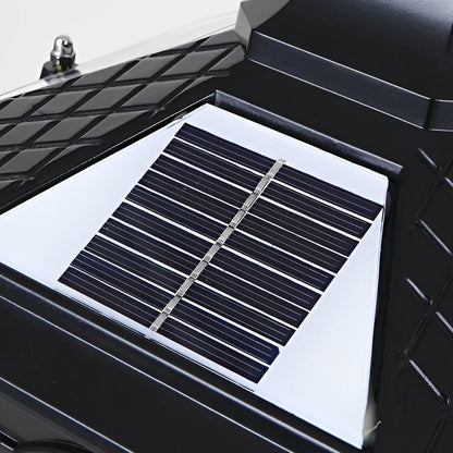 Retro Pavilion Style Outdoor Pillar Light Black or Bronze Die-Cast Aluminum Solar or Hardwired IP65 Glass