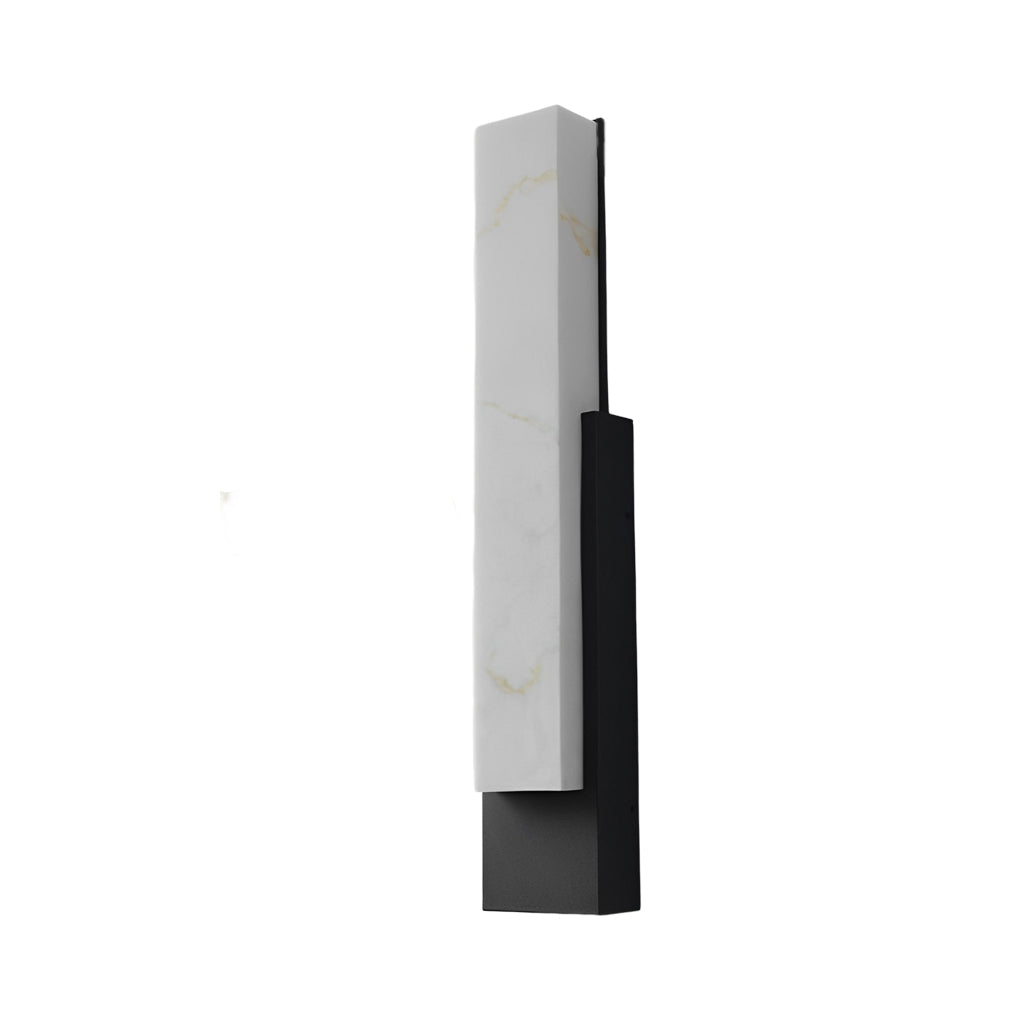 Stone Texture Marble Shade Outdoor Wall Sconce IP54 Stainless Steel LED
