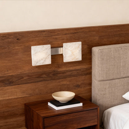 Modern Marble Stone Wall Sconce – Mid-Century Aluminum LED Wall Light