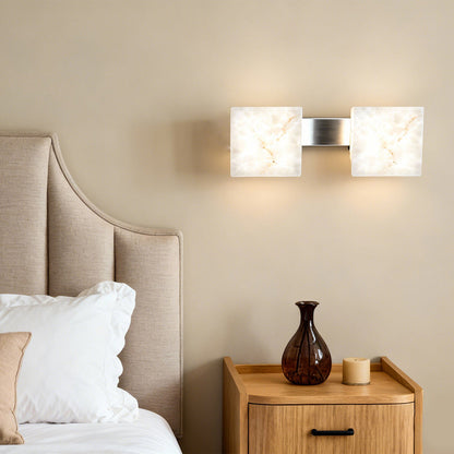 Modern Marble Stone Wall Sconce – Mid-Century Aluminum LED Wall Light