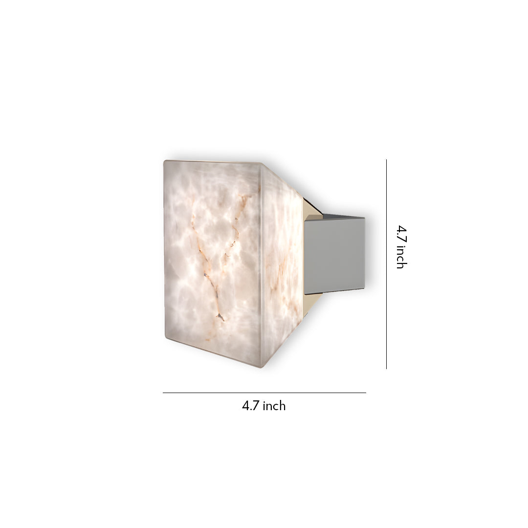 Modern Marble Stone Wall Sconce – Mid-Century Aluminum LED Wall Light
