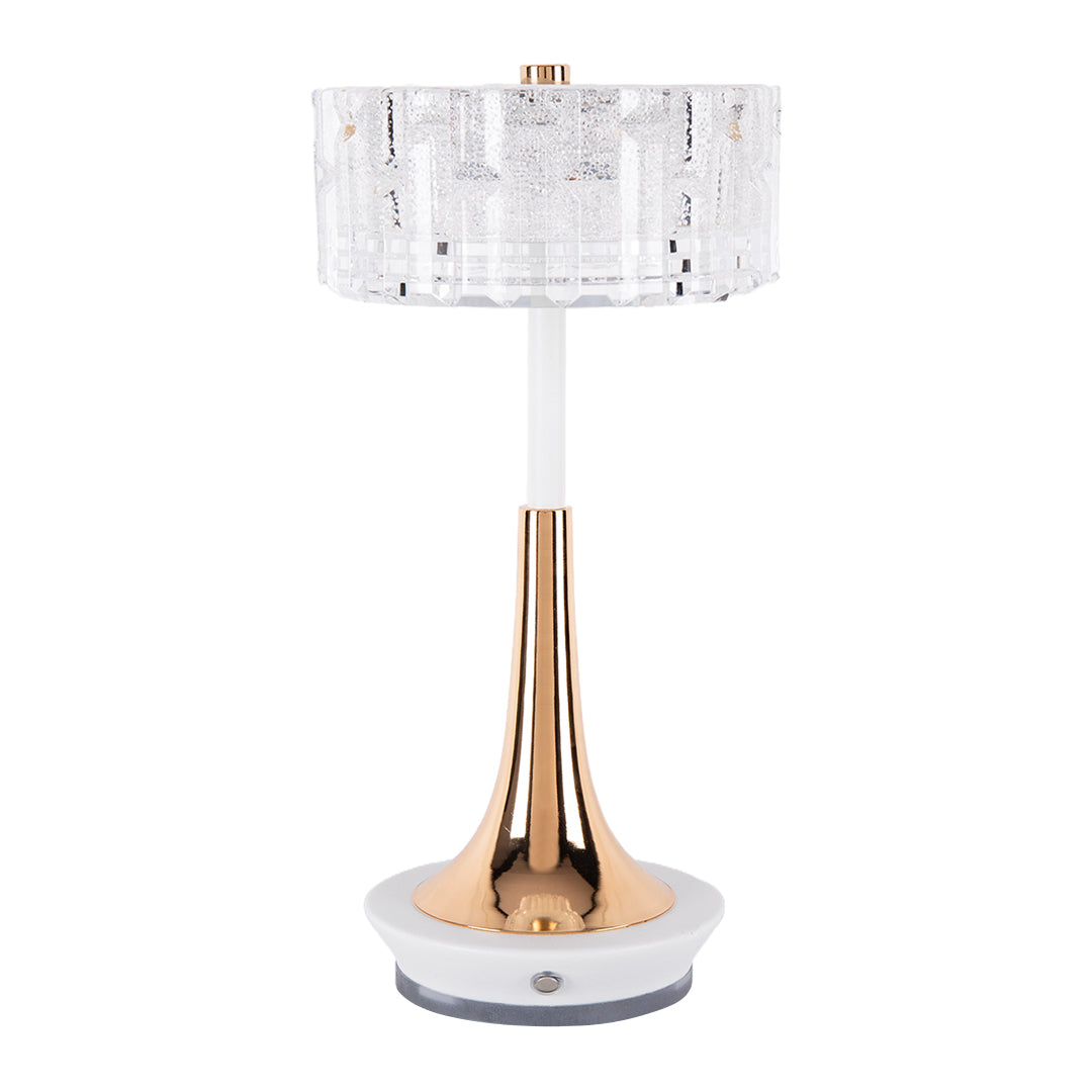 Modern Rechargeable LED Table Lamp Cordless Mushroom Touch Dimmable Bedside Nightstand Gold Chrome Black White 11.42 Inch