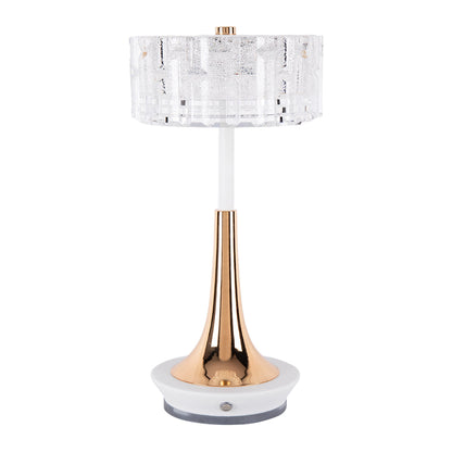 Modern Rechargeable LED Table Lamp Cordless Mushroom Touch Dimmable Bedside Nightstand Gold Chrome Black White 11.42 Inch