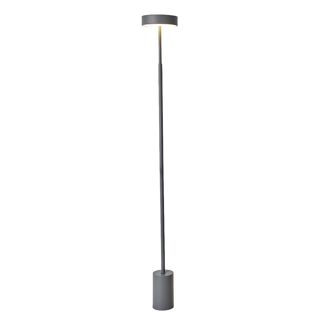 Modern Floor Lamp LED Dimmable Frosted Acrylic Shade Iron Pole Remote Control Stepless Dimming Nordic Black Gray White 56 Inch