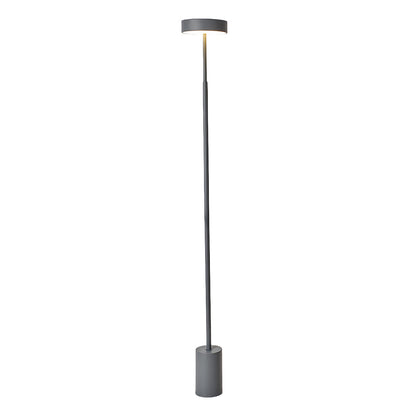 Modern Floor Lamp LED Dimmable Frosted Acrylic Shade Iron Pole Remote Control Stepless Dimming Nordic Black Gray White 56 Inch