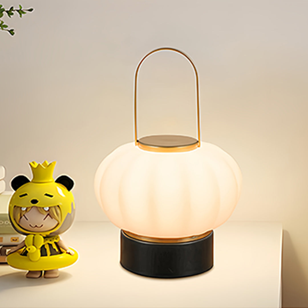 Rechargeable Portable Lantern Table Lamp 360° Glow Carry Handle 8–12H Dimmable Iron Nordic Cordless