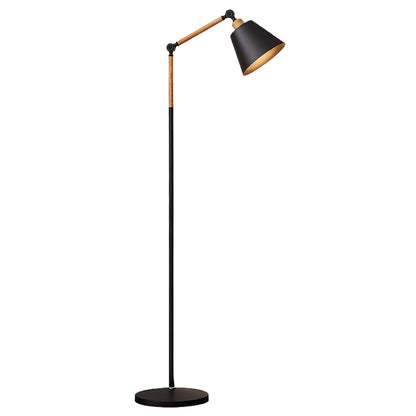 Floor Reading Lamp LED Dimmable Remote 180 Degree Adjustable Arm E27 Iron Baked Paint Eye Care Black White 63 Inch