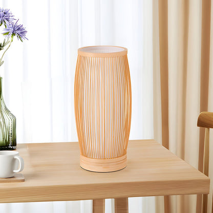 Handwoven Bamboo Japanese Lantern Table Lamp E27 Warm White