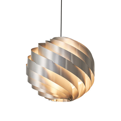 Swirl Pendant Light Nordic Art Turbine Aluminum LED 19W Warm White Matte White Bright White Silver 14 20 24 Inch