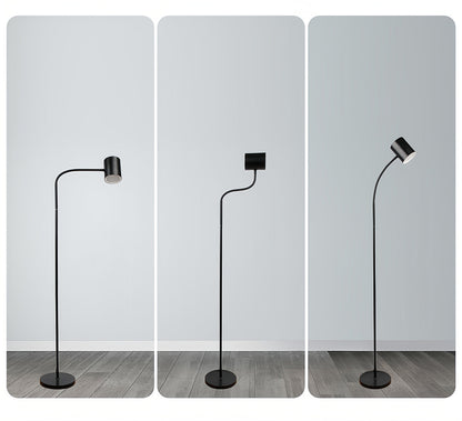 Floor Lamp LED Adjustable 360° Gooseneck Touch Dimmable USB Plug-in or Rechargeable Battery Black White Nordic Bedroom 62 Inch