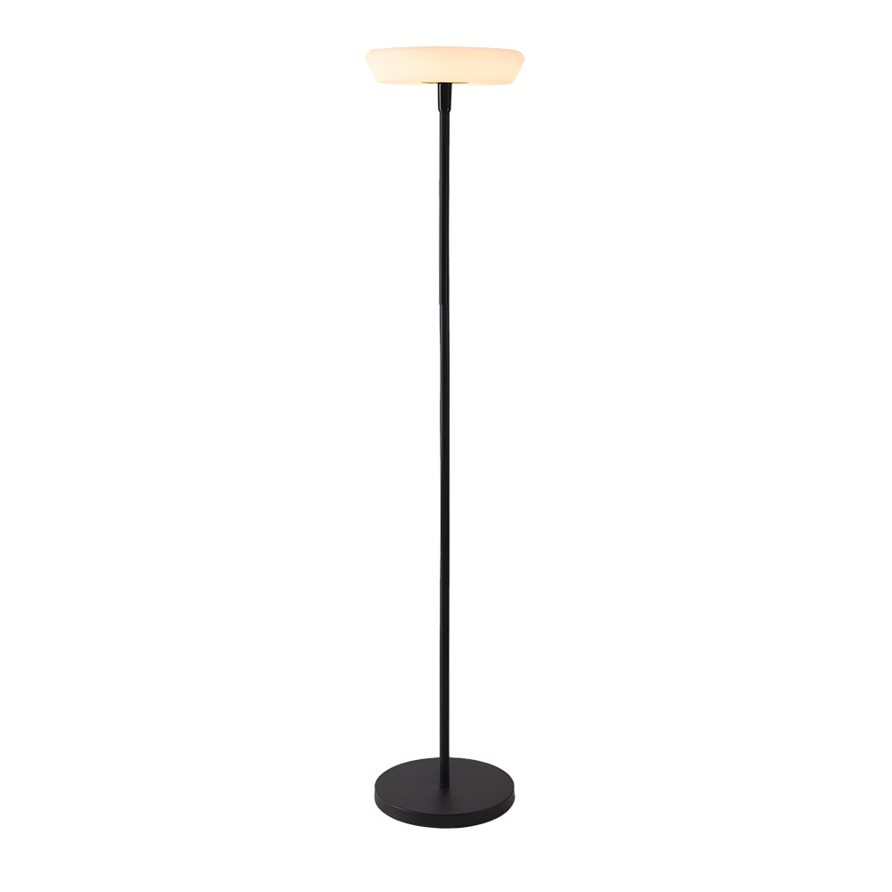 Solar USB Halo Floor Lamp Adjustable Height IP65 Minimalist Outdoor 3000K