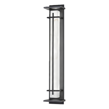 Modern LED Wall Sconce Stainless Steel Artificial Marble Shade IP65 2CCT 3 Sizes Black Indoor Outdoor