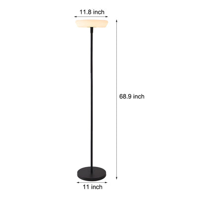 Solar USB Halo Floor Lamp Adjustable Height IP65 Minimalist Outdoor 3000K