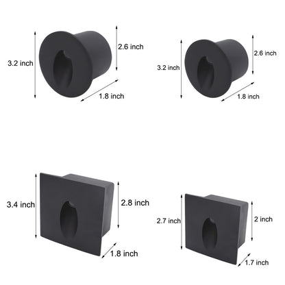 Recessed LED Step Light Die-Cast Aluminum Oval Lens CRI 95 Round Square 2 Sizes IP65