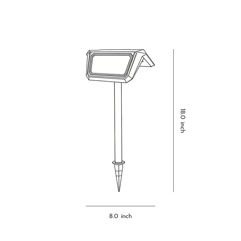 Adjustable Solar LED Landscape Spotlight Waterproof Outdoor Lawn & Path Lighting Black ABS PC IP65