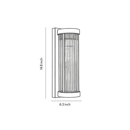 Modern Black Outdoor Wall Sconce Solar or Hardwired Stainless Steel Glass LED 3000K