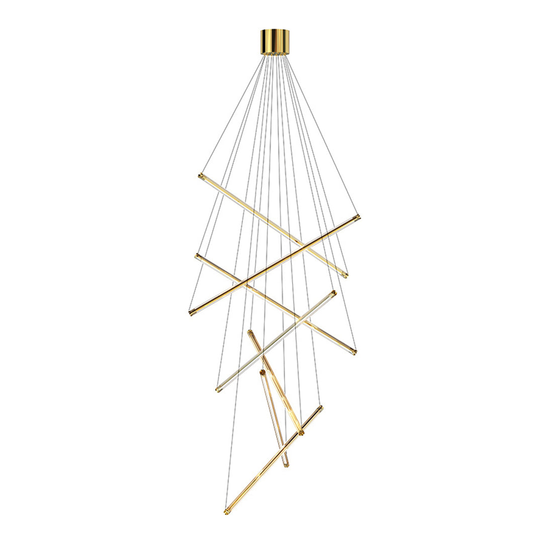 LED Linear Chandelier – Nordic Minimalist Integrated Lighting (3/5/7 Heads)