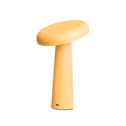 Mushroom Tiltable Touch Dimming Table Lamp Rechargeable White Black Yellow